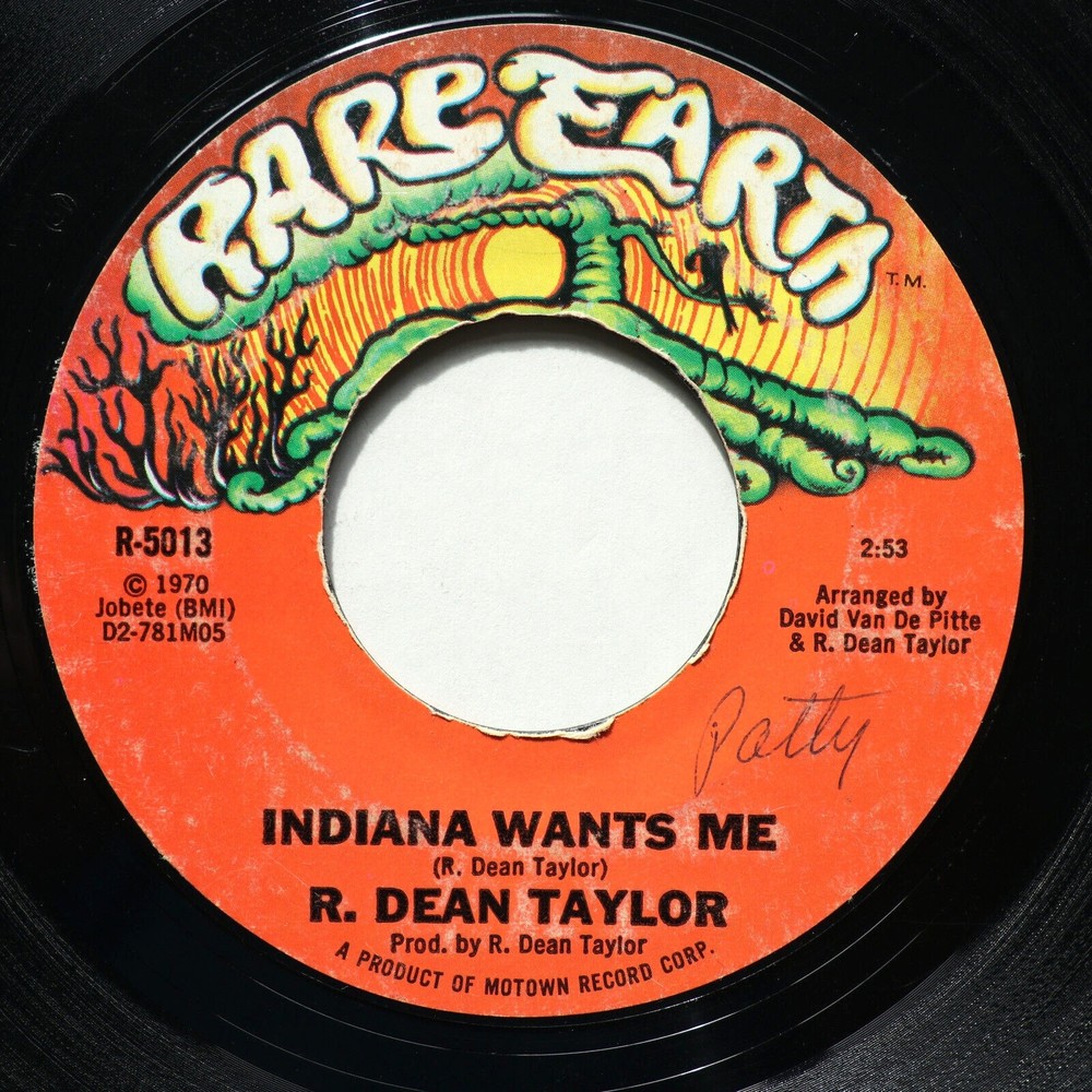R. Dean Taylor – Indiana Wants Me / Love's Your Name - 45 rpm Vinyl 7" Single